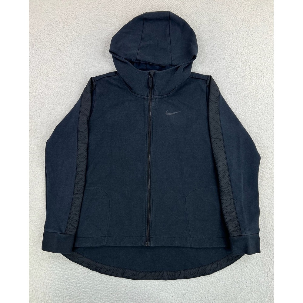 Nike Hoodie Womens XL Gray Full Zip Advance 15 Fleece Cape 725720-010